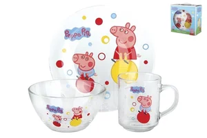 КОРАЛЛ Набор посуды д/завтрака 3 пр.Свинка Пеппа пузыри 55029SETPP/3