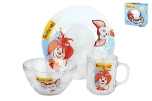 КОРАЛЛ Набор посуды д/завтрака 3 пр. Барбоскины 55029SETBRB