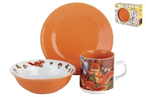 КОРАЛЛ Набор посуды д/завтрака 3 пр.Лесная сказка-1 BS-2