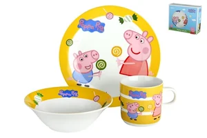 КОРАЛЛ Набор посуды д/завтрака 3 пр.Свинка пеппа леденец B131-A06836