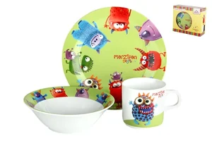 КОРАЛЛ Набор посуды д/завтрака 3 пр.Марципан монстры B131-A06750