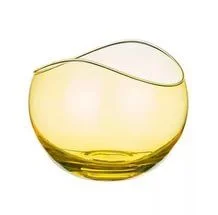 BOHEMIA Ваза Желтая оптика Гондола 175мм. 82596/175/382028