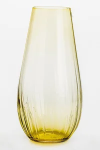 BOHEMIA Ваза Желтая оптика 305мм. 82237/305/22/382028