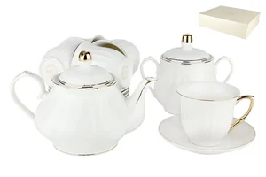 КОРАЛЛ Набор чайный 14пр. Золотой лед VZLR-14