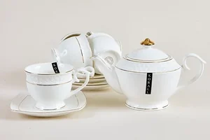 КОРАЛЛ Набор чайный 13 пр.Снежная королева круг CPT0111-A