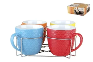 КОРАЛЛ Набор кружек 4пр. Санрайз HEN1321