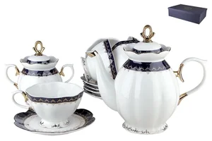 КОРАЛЛ Набор чайный 14пр. КобальтV14-dark-blue