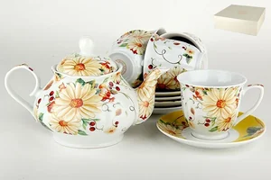 КОРАЛЛ Набор чайный 13пр.Ромашка VR0010-13G