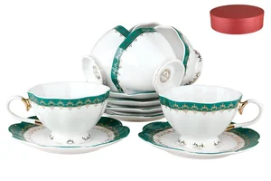 КОРАЛЛ Набор чайный 12пр. Изумруд V12-green