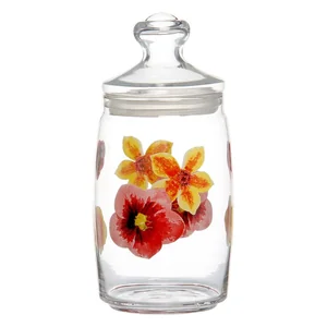 PASABAHCE Емкость для сыпучих продуктов 1100мл. Полянка (97425/56SL)