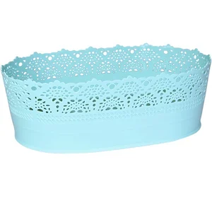 М-ПЛАСТИКА Сухарница 28см. Ажур М 1191 аквамарин