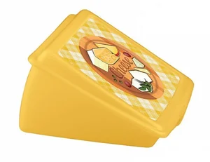БЫТПЛАСТ Контейнер для сыра с декором 4312466 микс