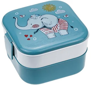 М-ПЛАСТИКА Контейнер детский 0,4л.+0,4л. Слоник М 1232