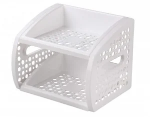 АЛЬТЕРНАТИВА Этажерка настольная 2-х ярусная М 6318 белый