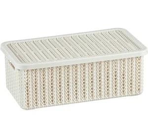 М-ПЛАСТИКА Коробка 3,0 л. Вязание М 2369 белый ротанг