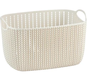 М-ПЛАСТИКА Корзинка 7,0 л. Вязание М 2381 белый ротанг