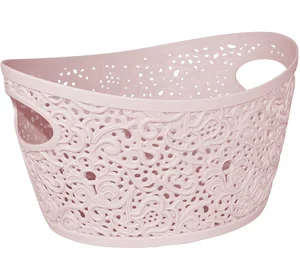 М-ПЛАСТИКА Корзинка 3,0 л. Кружево М 2377 чайная роза
