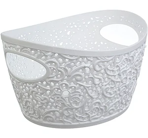 М-ПЛАСТИКА Корзинка 3,0 л. Кружево М 2377 белый ротанг