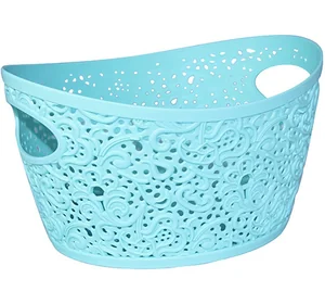 М-ПЛАСТИКА Корзинка 3,0 л. Кружево М 2377 аквамарин