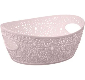 М-ПЛАСТИКА Корзинка 2,5 л. Кружево М 2378 чайная роза