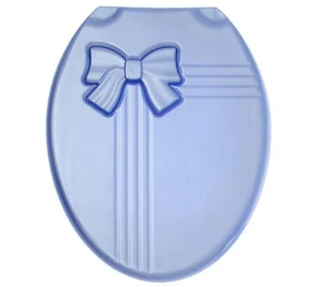 РОССПЛАСТ Сиденье для унитаза Бантик РП 811 голубой перамутр