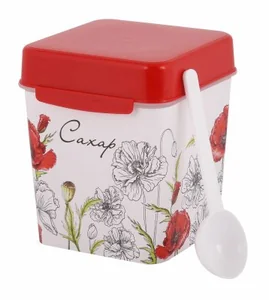 АЛЬТЕРНАТИВА Ёмкость для сахара 1,2 л. Маки М 4828