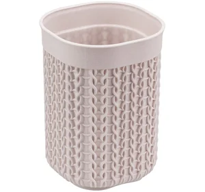 М-ПЛАСТИКА Стакан для зубных щёток Вязание М 2237 чайная роза