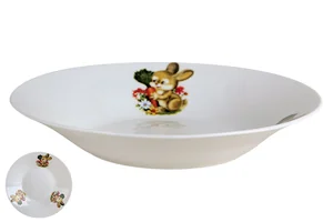 КОРАЛЛ Тарелка глубокая 20 см Кролик с морковкой ZHL-1245/20