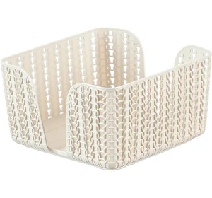 М-ПЛАСТИКА Салфетница Вязание М 1193 белый ротанг