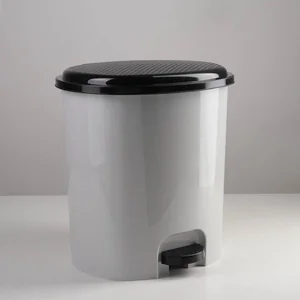 РОССПЛАСТ Ведро для мусора 12,0 л. РП 1015 серебристо-черный