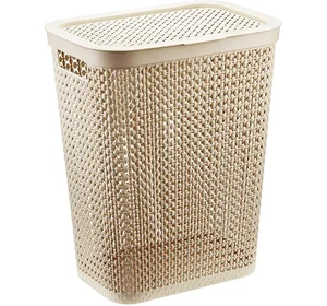 М-ПЛАСТИКА Корзина для белья 35 л. Пирула М 2614 латте