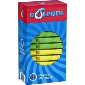 ДАЛИ ЮГ Набор прищепок бельевых 24 шт. DOLPHIN ПБ - 003 микс