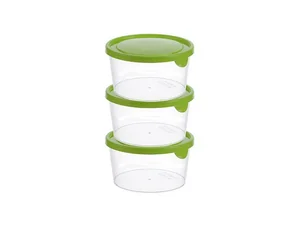 М-ПЛАСТИКА Набор ёмкостей для продуктов 0,75 л.* 3 шт. М 1441 салатовый