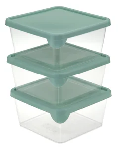 М-ПЛАСТИКА Набор ёмкостей для продуктов 0,5 л.* 3 шт. М 1443 фисташковый