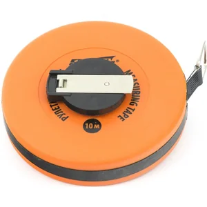 SPARTA Рулетка геодезическая, 10 м х 12,5 мм, лента ПВХ, закрытый круглый корпус 312115