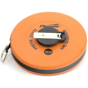 SPARTA Рулетка геодезическая, 20 м х 12,5 мм, лента ПВХ, закрытый круглый корпус 312175