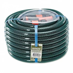 DELTA Шланг поливочный ВОЕННЫЙ 3/4 дюйма, 20 м, армированный, 3-х слойный, черно-зеленый (набор коннекторов)