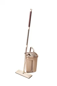 АЛЬТЕРНАТИВА Набор для уборки (ведро 9,5л с отжимом и швабра) М 8135 бежевый