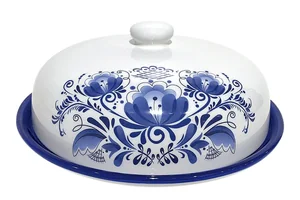 КОРАЛЛ Блюдо для блинов Синие цветы ZFC246-1