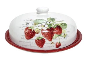 КОРАЛЛ Блюдо для блинов Спелая клубника ZFC246-3