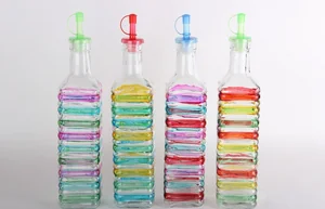 КОРАЛЛ Бутылка для масла 30 см Самоцветы 4948 микс