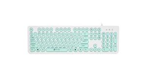 Oklick Клавиатура 400MR 1070514 бел/мятн