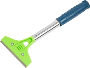 СИБРТЕХ Скребок, фиксированное лезвие, 100мм металлич, обрезиненная ручка, 300мм 79542