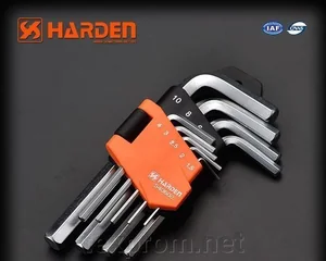 HARDEN Набор длинных шестигранных ключей типа Г 9шт. 55632