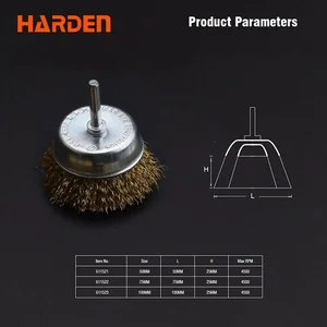 HARDEN Чашка зачистная проволочная для дрели 75мм 611529