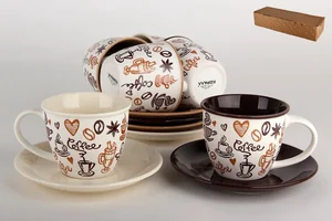 КОРАЛЛ Набор чайный 12 пр. Кофейный микс BRJC004-12491