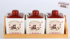 КОРАЛЛ Набор емкостей для сыпучих продуктов 3пр.Кофе HC323R-А17/3 HC5602-C34/3