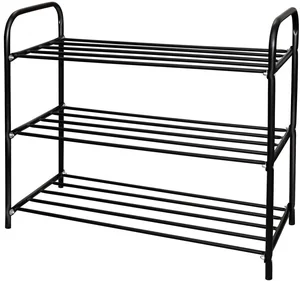 НИКА Этажерка для обуви «Ника комфорт» ЭТК3/Ч черный