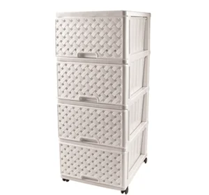 DD STYLE Комод 4 секции Сетка белый 04044