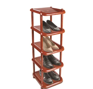 DD STYLE Полка для обуви 5 секций коричневый 08005